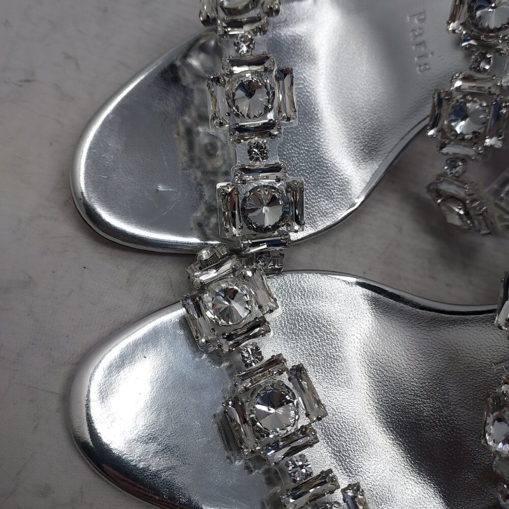 Christian Louboutin Just Jewel Silver Bridal Wedding PVC Heel Sandal - Picture 11 of 13